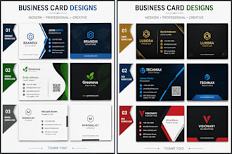 design a modern business card with print ready files