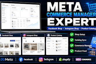 setup and fix meta commerce manager, facebook shop and instagram shop
