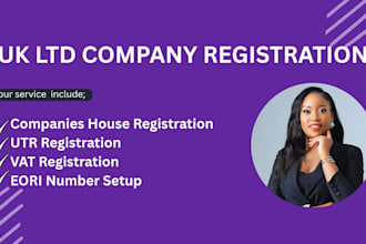 do UK ltd company registration, company formation, utr and vat setup