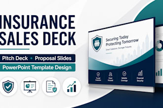 powerpoint insurance sales business proposal deck pitch deck and template design
