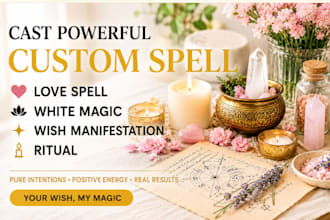 cast powerful custom spell love spell white magic wish manifestation ritual