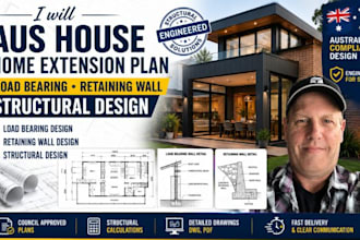 aus house home extension plan load bearing retaining wall structural design