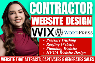 build construction website, roofing, hvca website design plumbing landing page