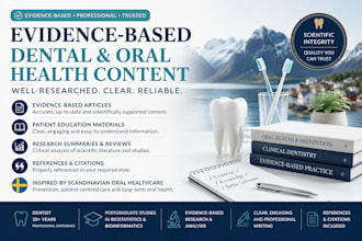 write evidence based dental and oral health content