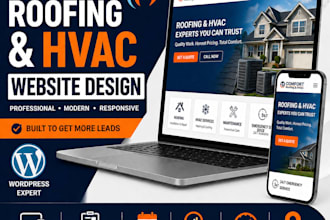 design a roofing and hvac company wordpress website