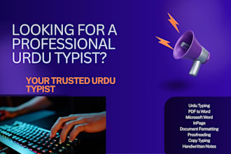 be your professional urdu typist