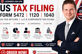 efile tax form 5472, 1120, 1040, US tax return, US llc and corporate tax filling
