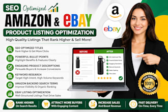 seo optimized amazon and ebay product listing