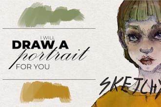 draw a sketchy portrait for you