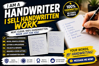 professional english cursive handwriting service
