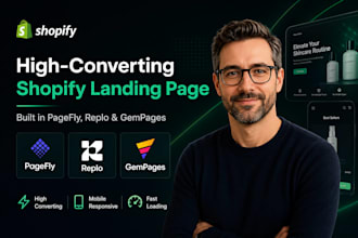 build high converting shopify landing page in pagefly replo gempages