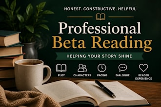 beta read your book with detailed feedback