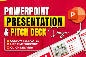 design powerpoint presentation, pitch deck, sales deck, and business slides