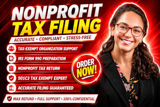 prepare irs form 990 for nonprofit tax exempt organizations