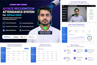 develop ai face recognition attendance system for erpnext hrms using frappe