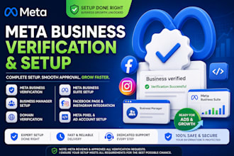 setup meta business verification, business manager and domain verification