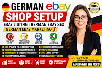do german ebay shop setup, ebay listing, german ebay seo, german ebay marketing