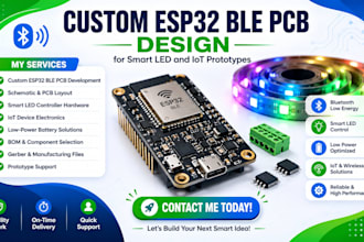 do custom esp32 ble pcb design for smart led and iot prototypes