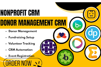 setup nonprofit CRM donor management fundraising automation volunteer management