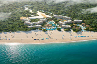 design 3d site plan masterplan rendering large scale real estate visualization