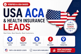 provide verified USA aca and health insurance leads
