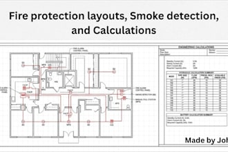 design fire protection layouts, smoke detection and calculations