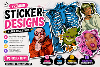 design printable sticker product label custom fashion ai sticker pack, canva