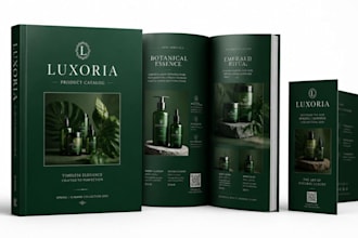 design custom lookbook magazine cover product catalog for product showcasing