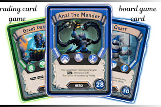 design custom card game, ccg, tcg, playing card template card frame layout