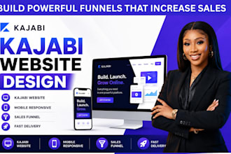 design, build, redesign kajabi website, landing page and sales funnel
