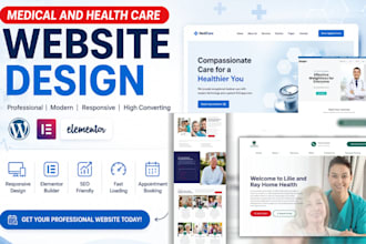 design medical, healthcare, and dental practice websites in wordpress