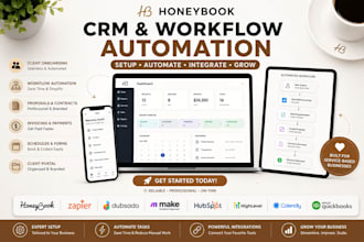 setup honeybook CRM workflow automation zapier integration and dubsado honeybook