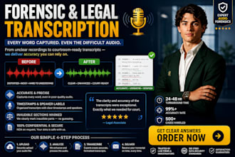do accurate forensic and legal transcription of difficult audio