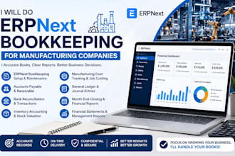 do erpnext bookeeping for manufacturing companies