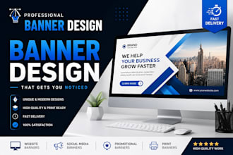 design clean and modern banners