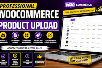 do woocommerce product upload, listing, csv import and optimization