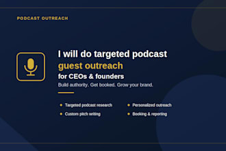 do podcast outreach for ceos as podcast guest speaker for brand visibility