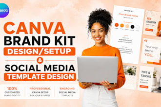setup canva brand kit design instagram social media post branding kit on canva