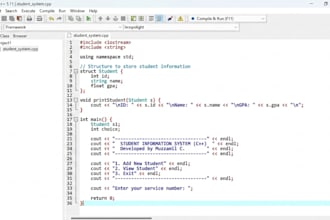 do c and cpp programming projects and assignments