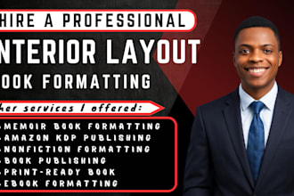 design book interior layout, typeset, proofread self help nonfiction memoir
