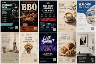 design a modern poster, flyer or social media design