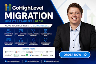 migrate wordpress website, clone CRM email marketing and funnels to gohighlevel