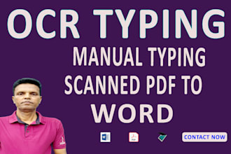do ocr typing and  PDF conversion
