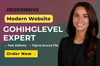 build gohighlevel website design , sales funnel, landing page and CRM setup