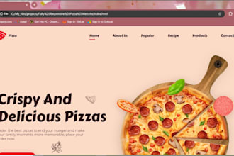 design pizza restaurant website