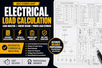 perform electrical load calculation, circuit design, power load estimation