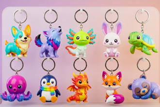 create 3d keychain, 3d logo printable file, wall decor and lightbox for printing