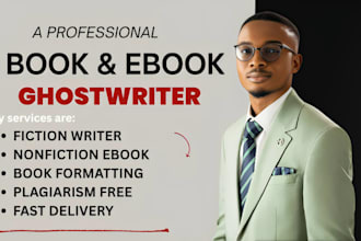 ghostwrite and format your fiction or non fiction ebook for kdp and paperback