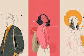 draw unique one line art, minimalist line art, vector line art illustration