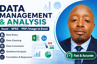 manage and analyse your data using excel or spss
